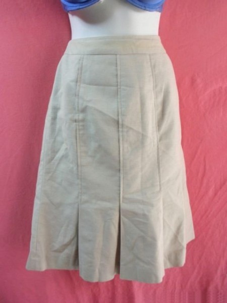 USED ヒダ・フレアスカート サイズ61-87 ベージュ拍卖