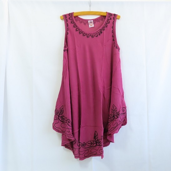 〓 新品 〓 ノースリーブ チュニック 〓 エスニック アジアン レーヨン 重ね着 おしゃれ 〓A111拍卖