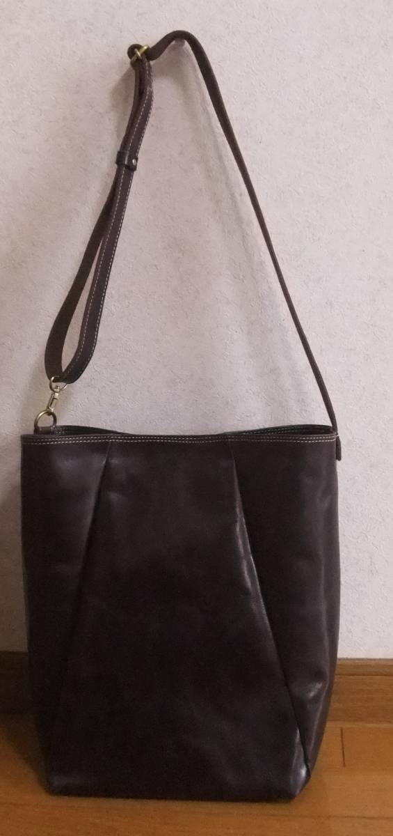 ★新品 キソラ Kissora バケツ型 ショルダートートバッグ ブラウン 日本製拍卖