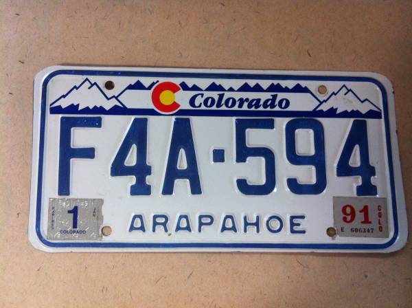 【同梱不可!】 【Colorado】 ライセンスプレート F4A-594拍卖