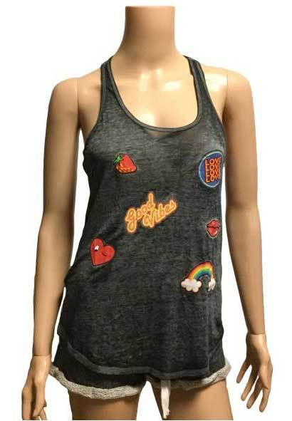 【ジャマイカ直輸入 】【テロテロトップス】タンクトップ ワッペン風 薄手 ジャマイカ雑貨 レゲエ雑貨 ダンスホール ヒップホップ拍卖