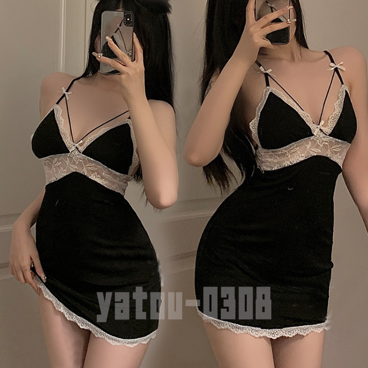 H359B コスプレウェア 胸パット ベビードール Tバック キャミソール レースクイーン セクシーランジェリー ナイトウェア拍卖