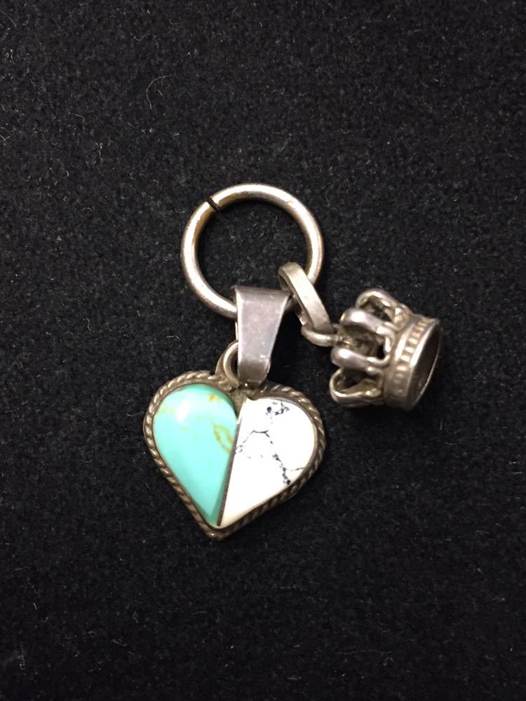 ペンダントトップ ネックレス 925シルバー チャーム 装飾品 服飾小物 中古品 王冠 ハートモチーフ レディースアクセサリー【4572】A拍卖