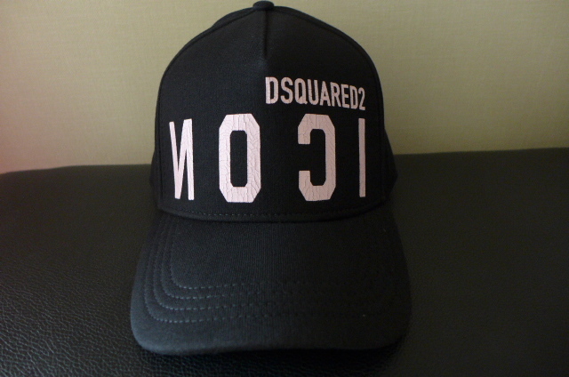 新品 即決 正規品 ディースクエアード ICON ベースボールキャップ 帽子 キャップ ブラック×ライトピンクがオシャレ♪拍卖