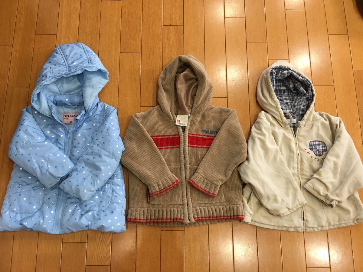 ★冬・90㎝サイズ・女の子・子供服・アウター★カジュアル系★古着アイテム★まとめ売り★古着拍卖