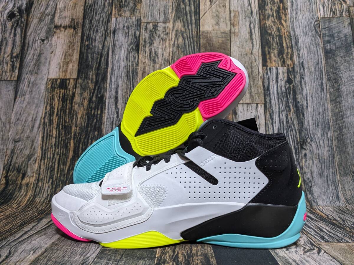 最後 28.0cm/US10 NIKE JORDAN ZION 2 PF DM0858-107 検 ジョーダン ザイオン ホワイト/ボルト/ダイナミックターコイズ/ブラック 白/黒拍卖