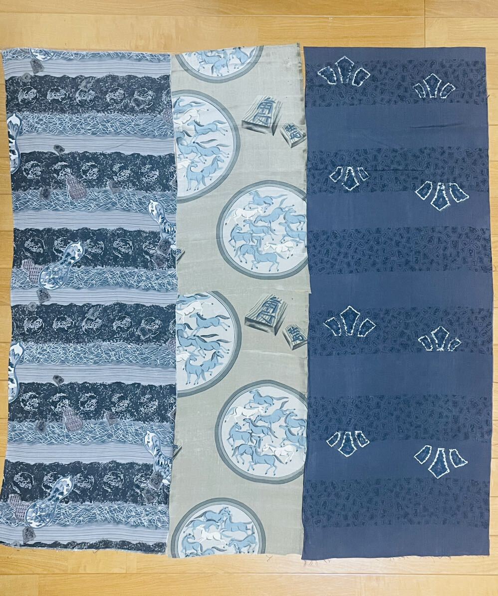 アンティーク正絹将棋駒図柄ハギレ 100cmx98cm拍卖