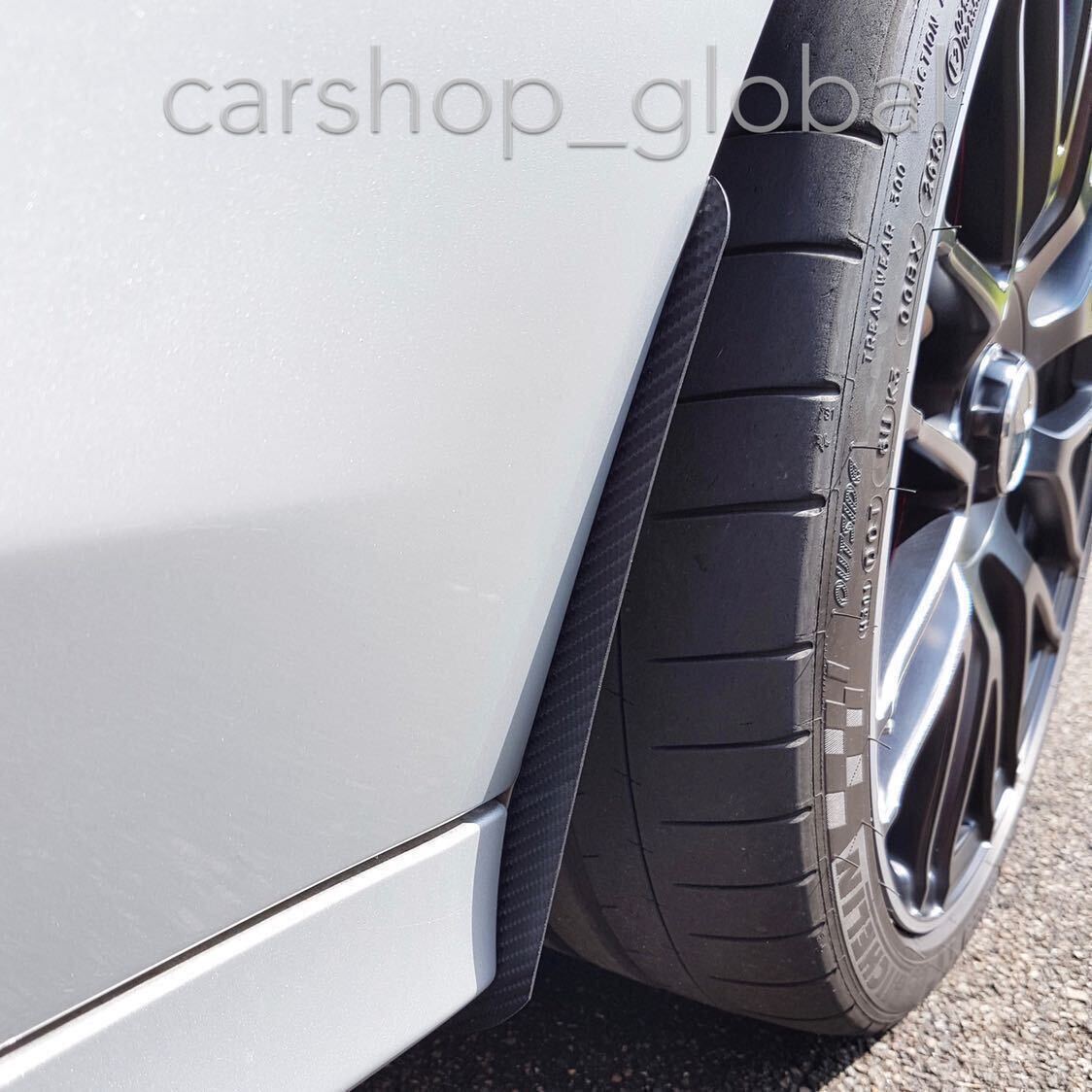 メルセデス ベンツ Cクラス W205等 AMG対応 カーボンアーチガード フロント用 泥除け/傷防止/飛び石ガード 左右セット拍卖