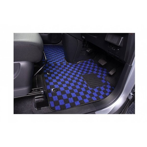 フロアマット タンク ルーミー 900系 M900A M910A カーマット ブルーチェック格子柄 フロント リア セット ZERO拍卖