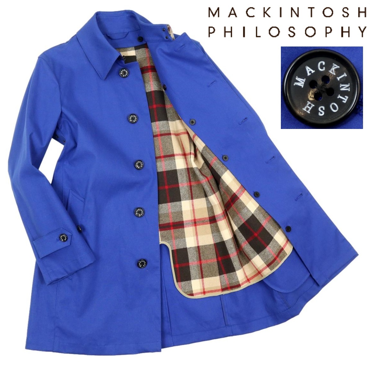 【B2953】【極美品】【ライナー付】MACKINTOSH LONDON マッキントッシュロンドン ステンカラーコート サイズS拍卖