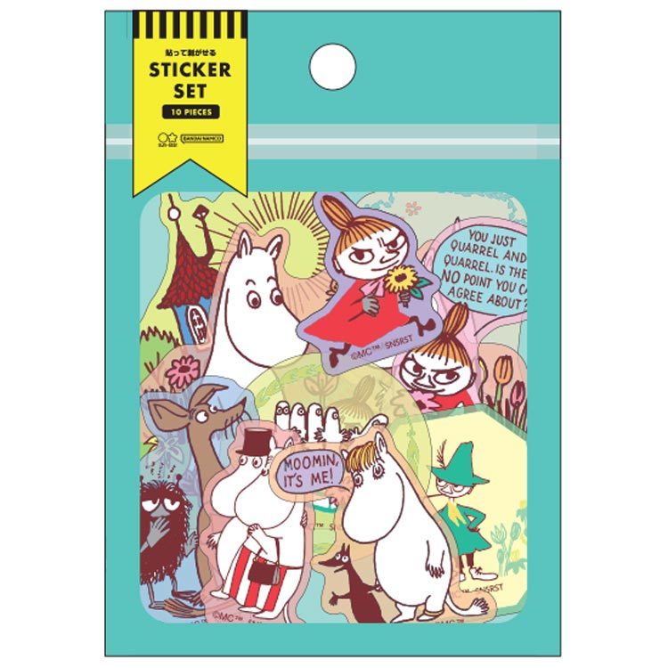 @【即決】★ムーミン シール ステッカー★ MOOMIN 10piece サンスター 貼ってはがせる ステッカーセット なかまA デコレーション S8589186拍卖