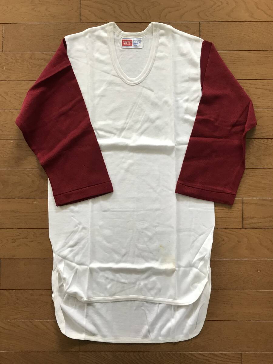 当時物 未使用 デッドストック ゼット ZETT 野球アンダーシャツ 七分袖 サイズ:L  HF1964拍卖