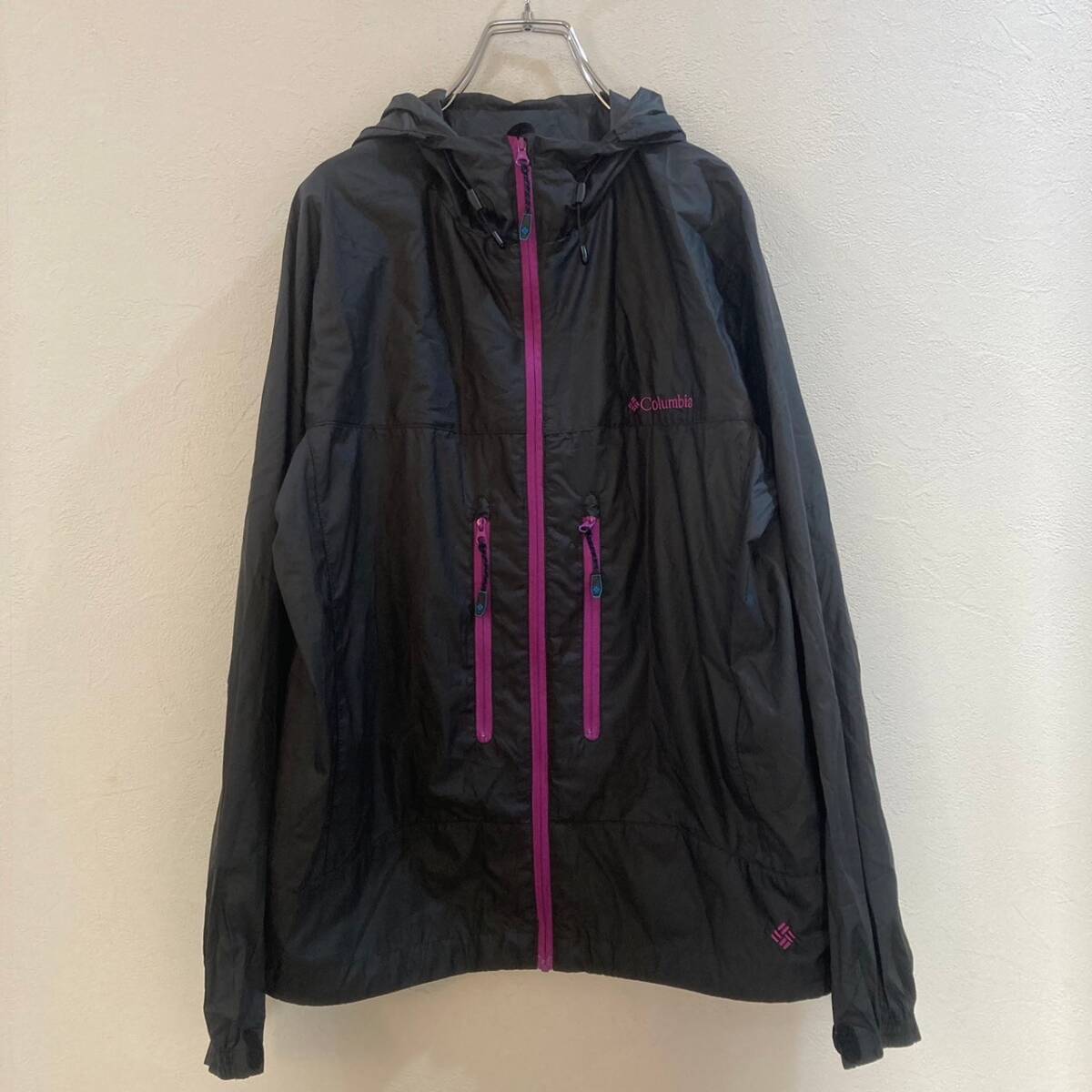 Columbia/コロンビア 長袖 ナイロンジャケット アウトドア ブラック 黒 メンズ M拍卖