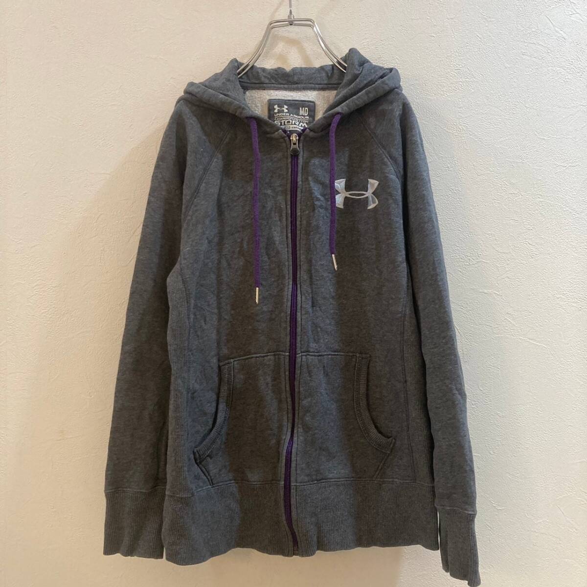 UNDER ARMOUR/アンダーアーマー 長袖 パーカー サッカー グレー メンズ MD拍卖