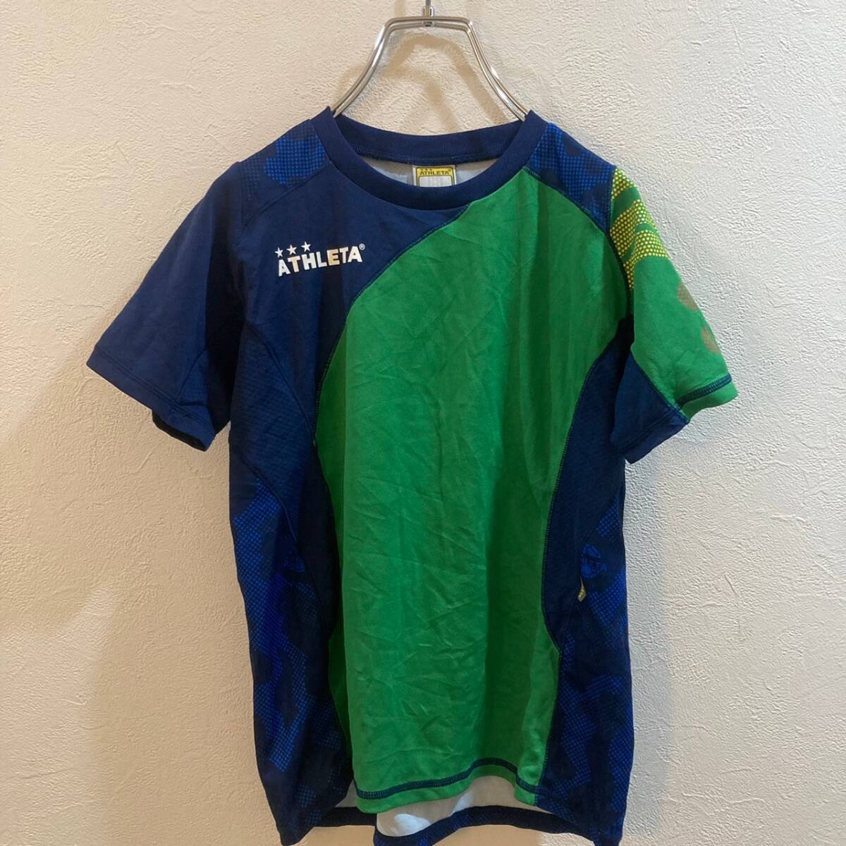 ATHLETA/アスレタ 半袖スポーツウェアTシャツ サッカー ネイビー 紺 ジュニア 140拍卖