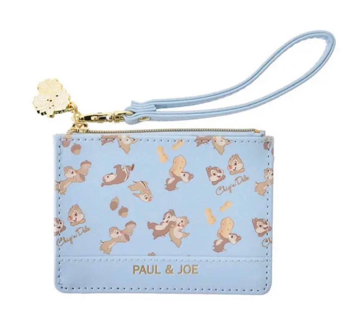 新品人気ディズニー購入ポール&ジョー×チップとデール パスケース定期入れ巾着付き 定期入れ パスケース 小銭入れ拍卖
