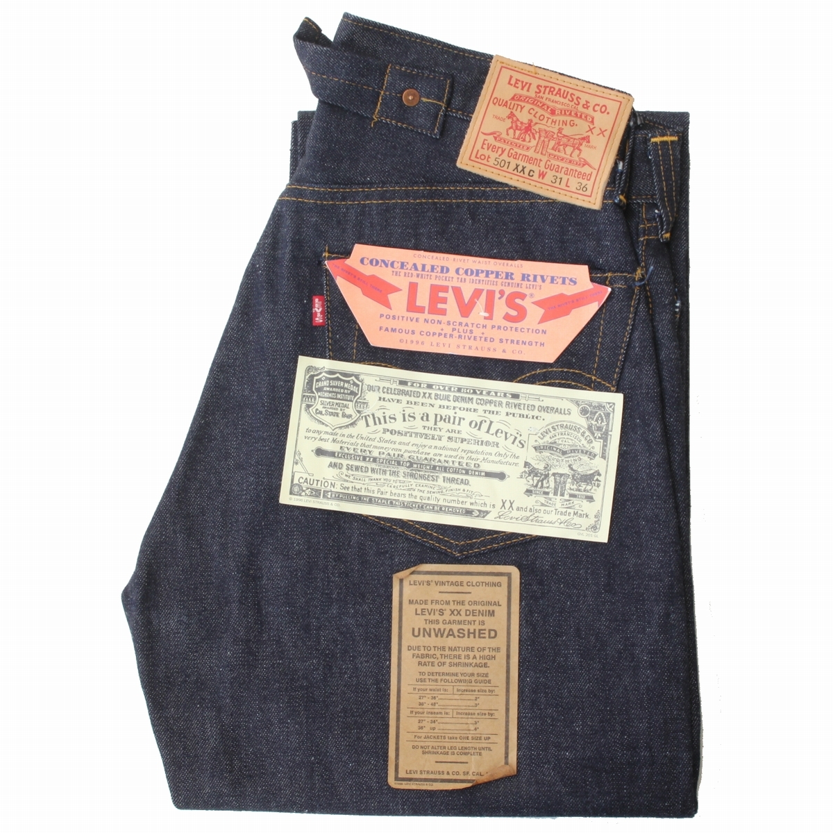 (91207)デッドストックLEVI'Sリーバイス米国製501XXcジーンズW31 (201-0003 37201-0003 USA レプリカ ヴィンテージ復刻 デッドストック)拍卖