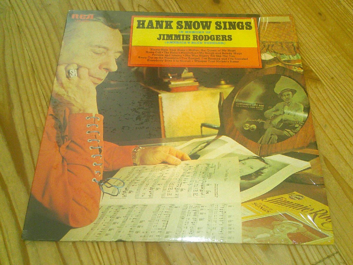 LP:HANK SNOW SINGS IN MEMORY OF JIMMIE RODGERS ハンク・スノウ:US盤:シュリンク付拍卖
