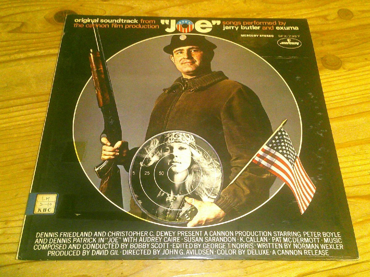 LP:JOE ジョー オリジナル・サウンドトラック サントラ JERRY BUTLER ジェリー・バトラー EXUMA エグズマ拍卖