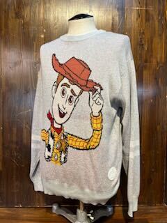 L181 メンズ ニット コラボ JOYRICH TOY STORY ジョイリッチ トイストーリー セーター グレー 灰 ディズニー / M (8)拍卖