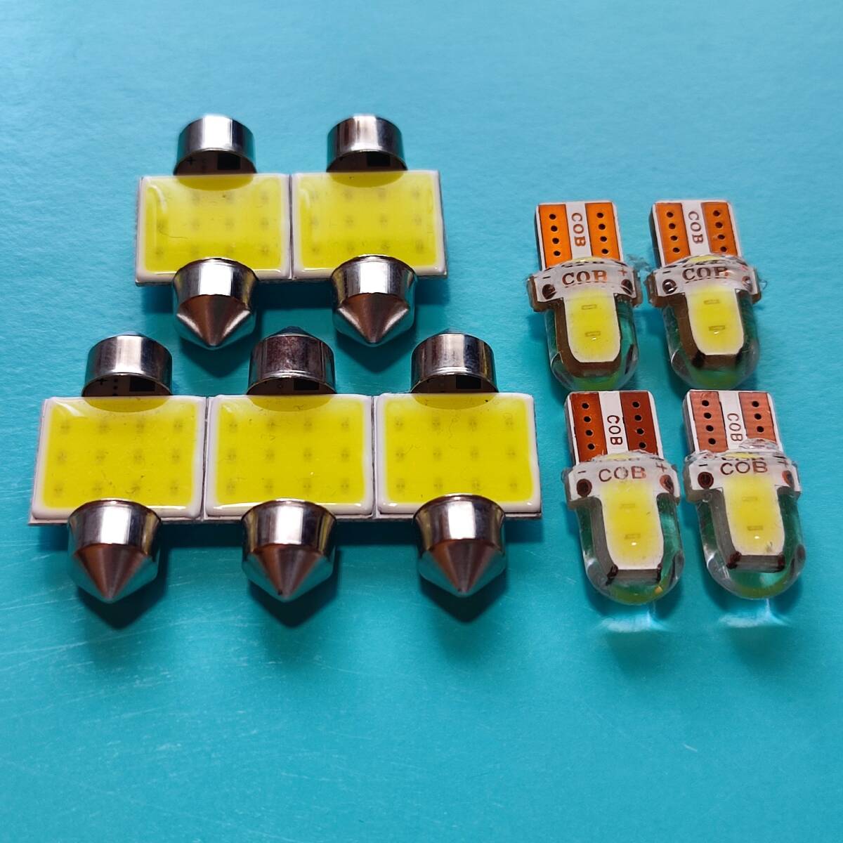 フルCOB T31 エクストレイル(サンルーフ無車) 爆光!T10 LED ルームランプ ナンバー灯 スモール 9点セット ホワイト日産 /t31/c2拍卖