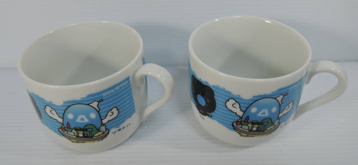 ☆Y14■太陽石油 SOLATO ソラトくん マグカップ 陶器製 2個■スズとクロ/空くんと友ちゃん/リリス/クマト/ソラヒツジ 未使用拍卖