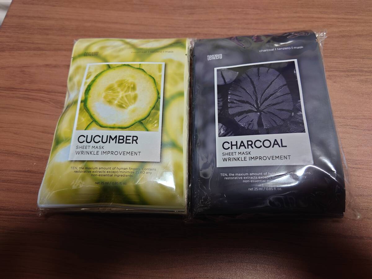 ★新品★ 現地購入 韓国 フェイスパック 10枚パック×2個セット CUCUMBER CHARCOAL 炭 キュウリ拍卖