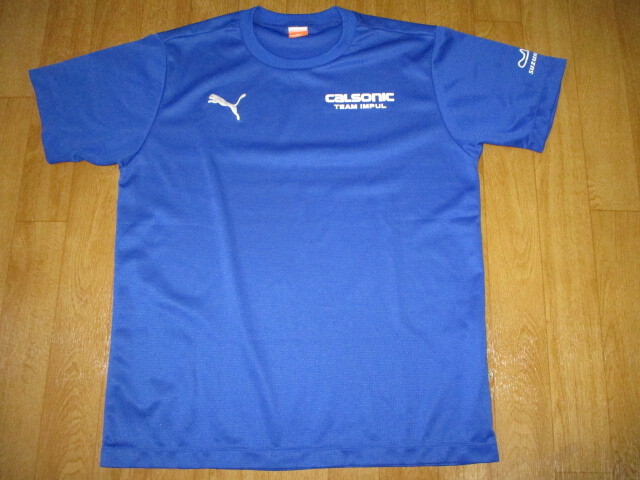 カルソニックレーシングスーパーGT・チームインパル・肉厚プーマ スタッフドライTシャツ 極美中古 サイズM~L相当 ジャケット・ニスモ拍卖