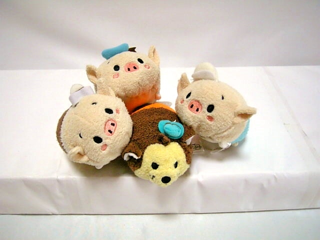 ◆4種セット◆三匹の子ぶた ツムツム◆ディズニー◆こぶた ビッグバッドウルフ◆拍卖