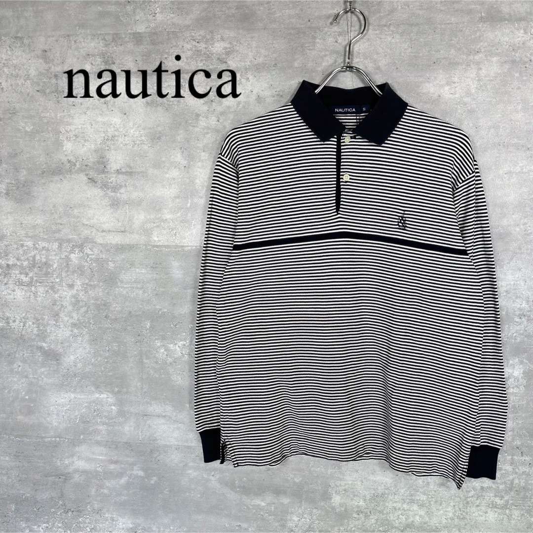 『nautica』 ノーティカ (S) ロングスリーブ ポロシャツ拍卖