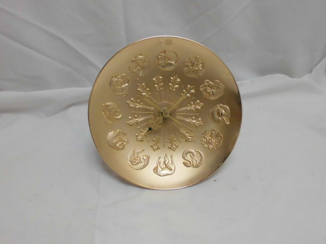 金杯 置き時計 12干支 動作品 金杯時計拍卖