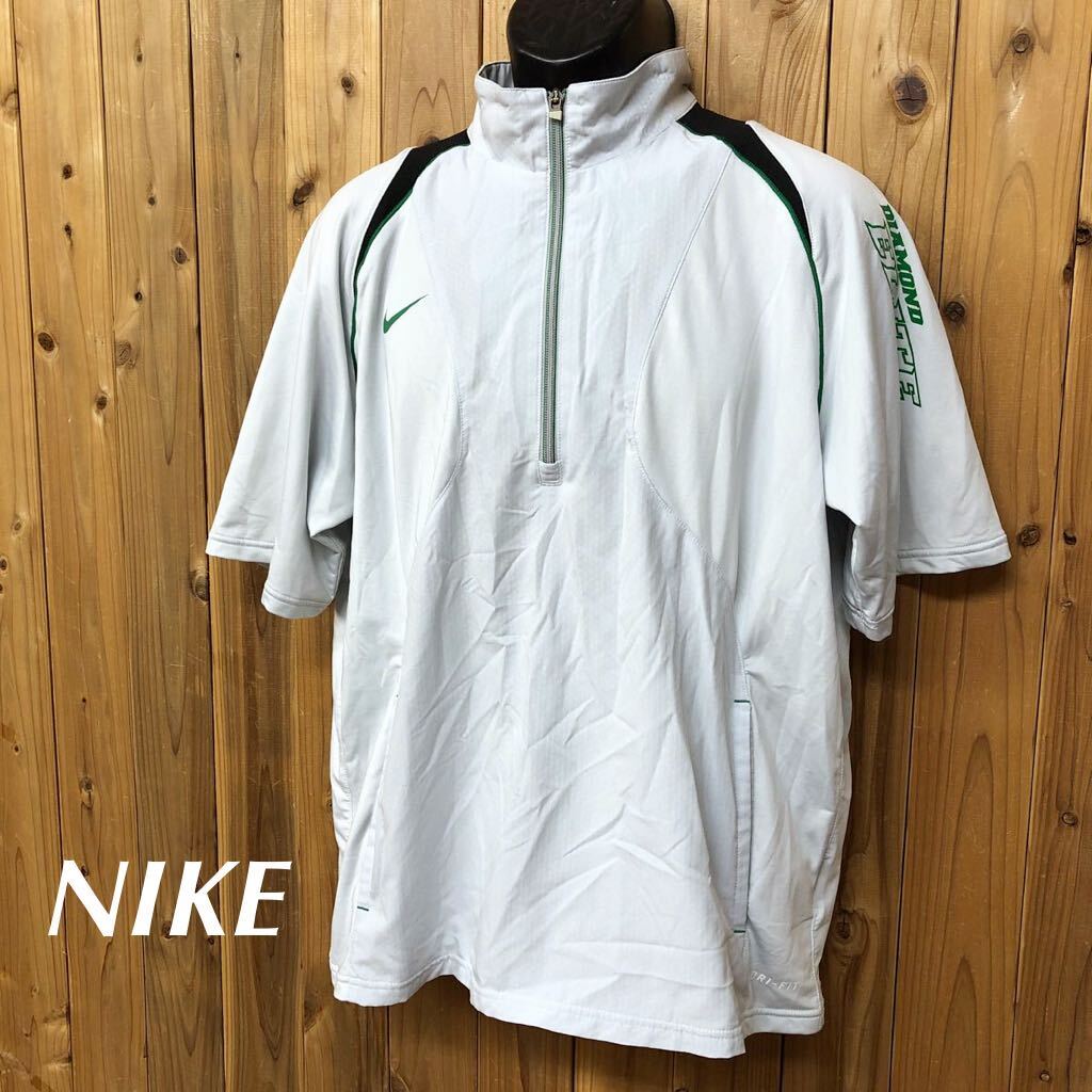 NIKE /DRI-FIT /ナイキ メンズXXL 半袖シャツ ハーフジップ トップス ロゴプリント DIAMOND ELITE トレーニング スポーツウェア拍卖