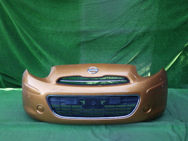 K13 NK13 前期 マーチ 純正フロントバンパー グリル付き 日産MARCH オレンジ 62022 1HJ0H拍卖