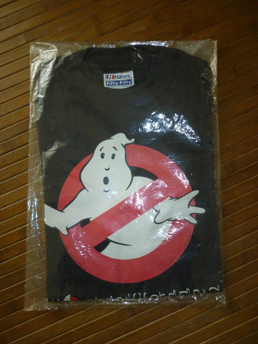 306‐♂♀:新品 1984年当時物 Hanes ヘインズ Ghost busters ゴーストバスターズ Tシャツ USA製現地で購入品 色.黒 vintage拍卖