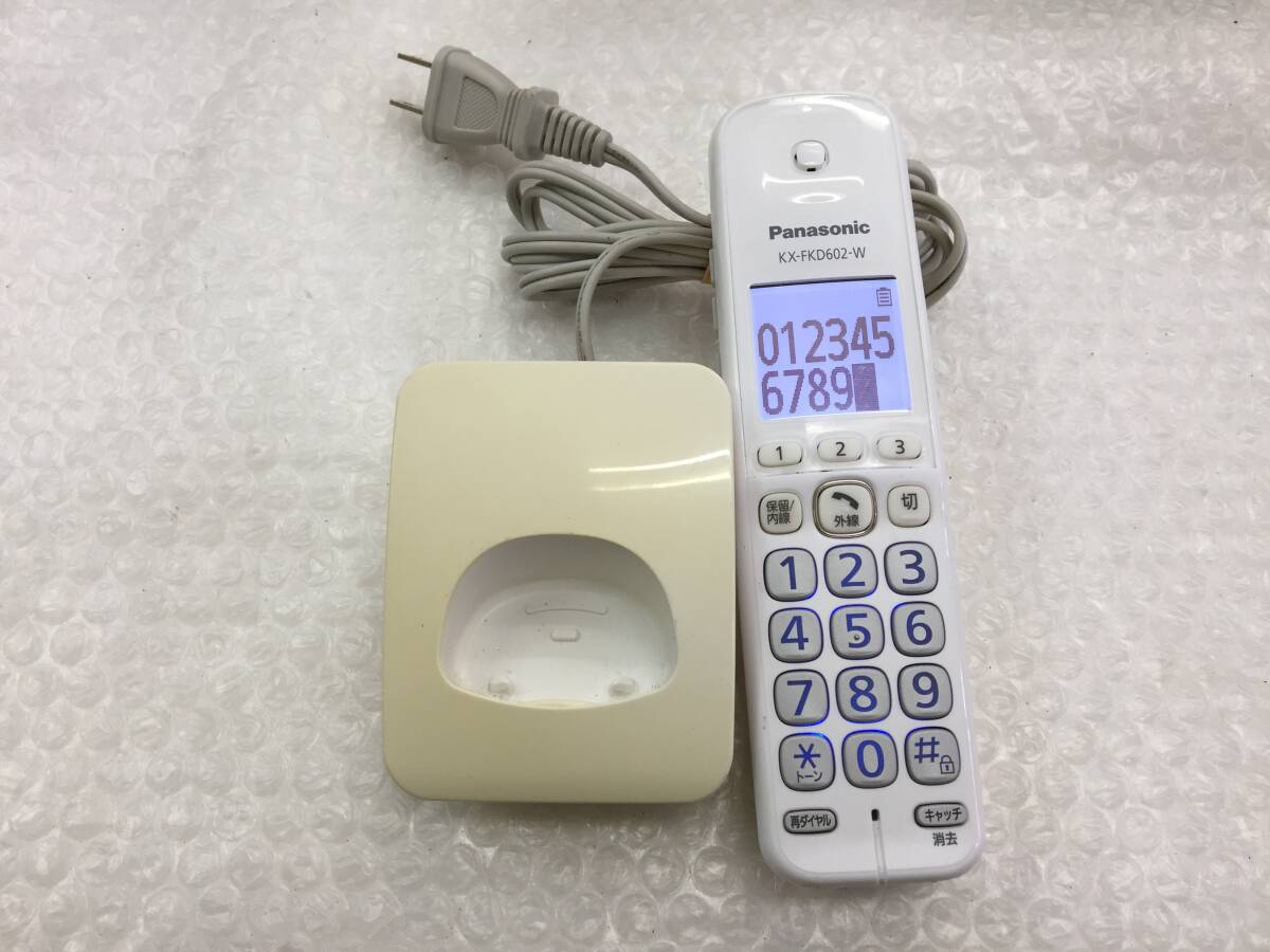 パナソニック 充電器付子機 KX-FKD602-W 中古品A-3500拍卖
