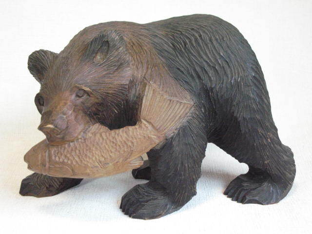 アイヌ木彫り 熊 白老 コタン 1970年5月4日 北海道阿寒湖のお土産 北海道阿寒湖の民芸品 約55年前拍卖