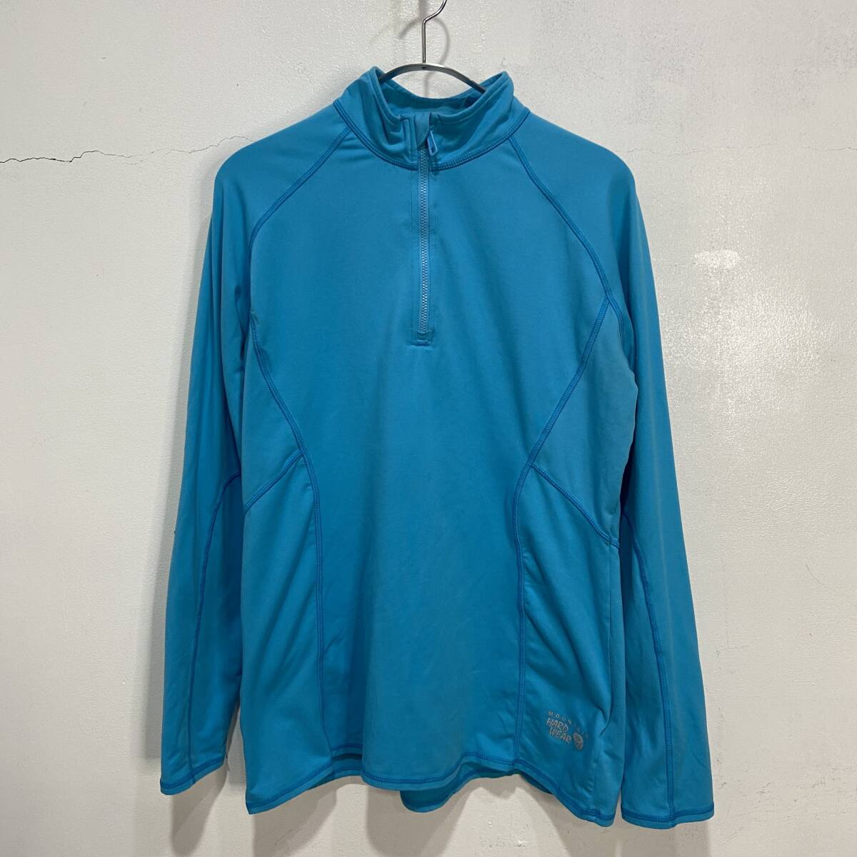 送料無料☆Mountain hardwear☆マウンテンハードウェア☆ハーフジップインナー☆レディースL☆水色☆D24M拍卖