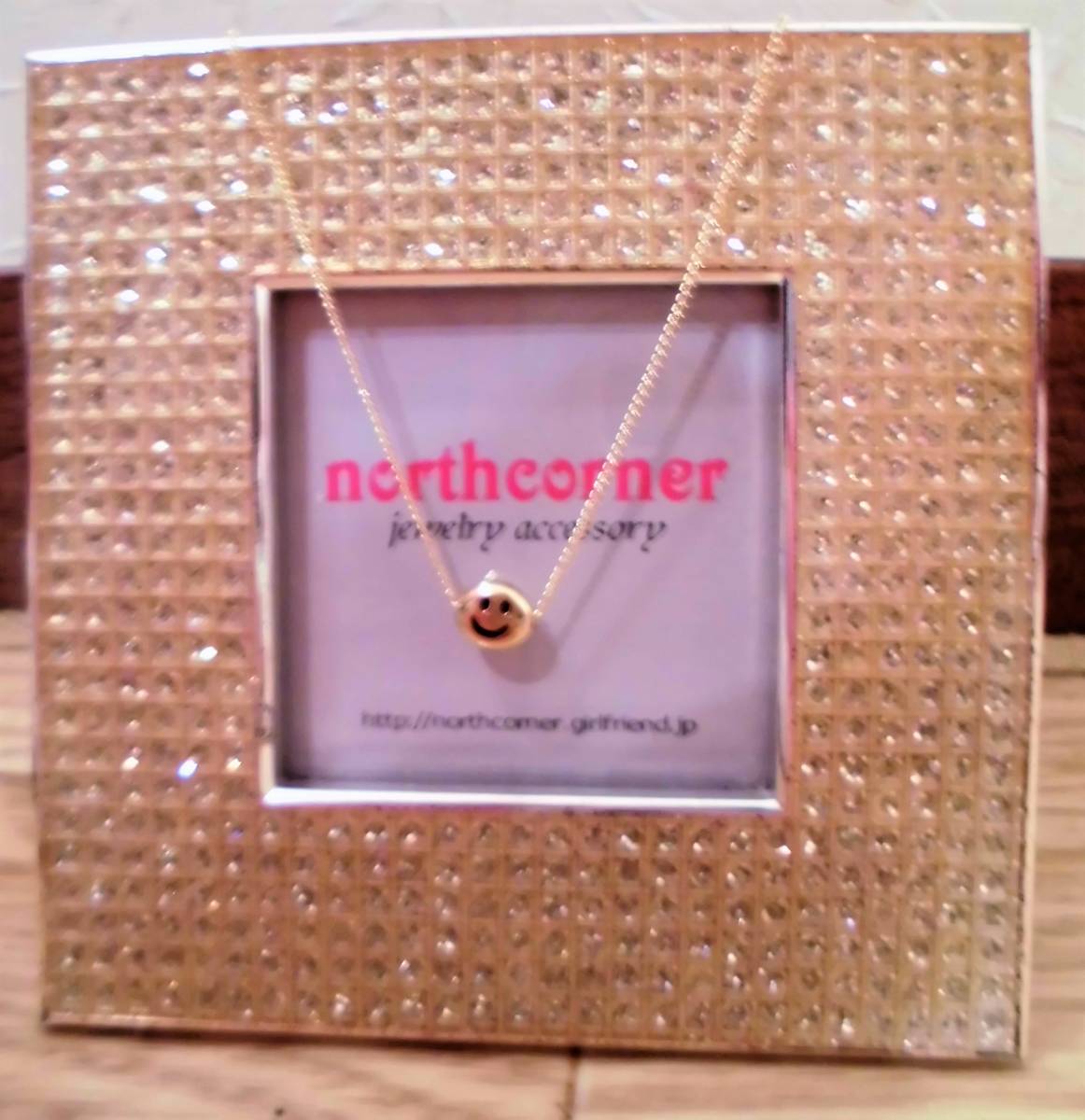 即決☆定価4095円☆ノースコーナー ゴールドカラー ニコちゃん 両面 スマイル ミニミニネックレス 定形外120円☆拍卖
