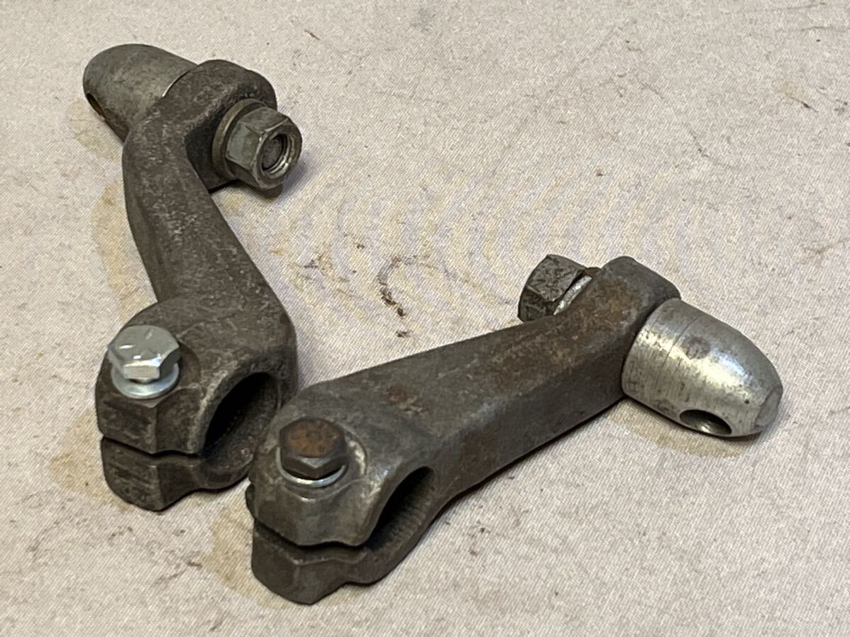 ② ハーレー ショベル 純正 フット ペグ ブラケット オリジナル ビンテージ ステー ブレーキ ナックル パン スポーツスター アイアン エボ拍卖