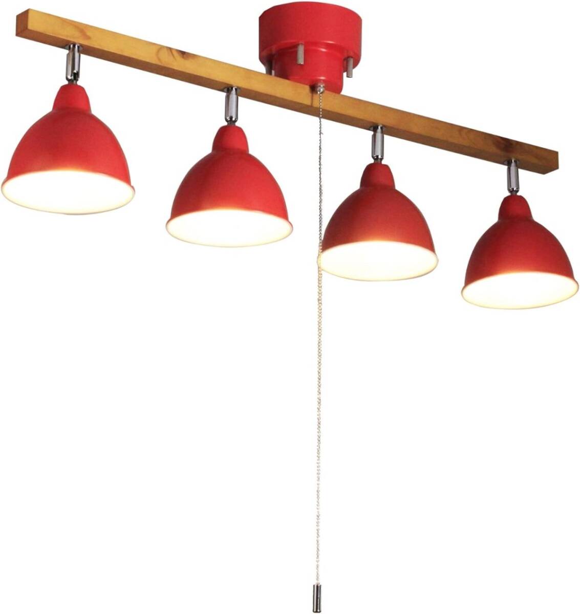 KML シーリングライト4灯ストレートウッドバー【レッド】拍卖