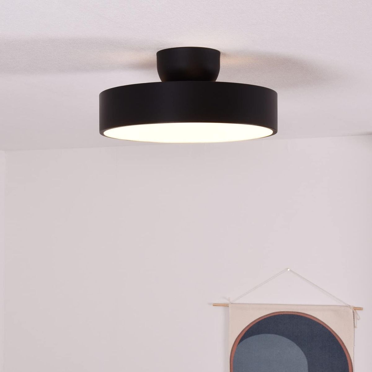 女神のライト シーリングライト (リモコン付き) 天井照明 照明器具 寝室リビング ダイニングLED 一体型 調光調色【ブラック】拍卖