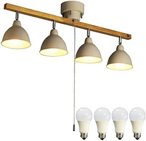 KML シーリングスポットライト ウッドバーストレート 北欧風【LED昼白色付属、ベージュ】拍卖