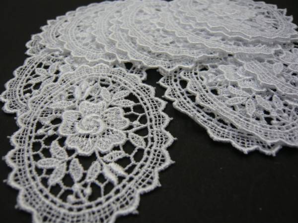 ●(NM012)白のケミカルレースのモチーフ(3枚~)拍卖
