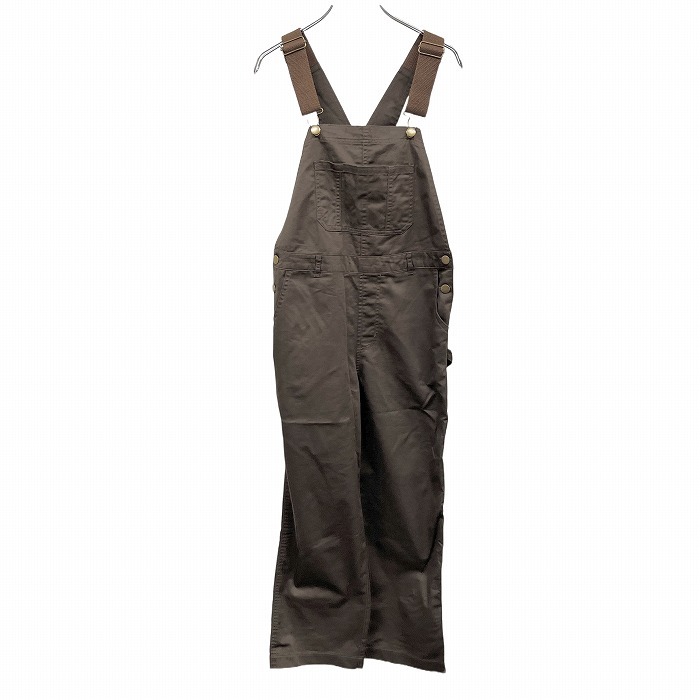 ウィゴー 【新品】WEGO チノオーバーオール サロペット パンツ 無地 ファスナーなど無し ボトムス 綿×ポリ S ブラウン 茶 レディース拍卖