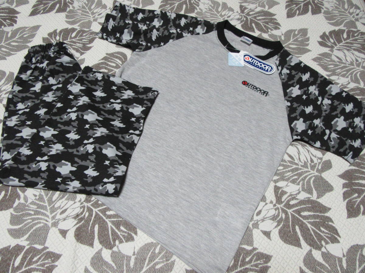 アウトドア☆OUTDOOR半袖パジャマ☆グレー140拍卖