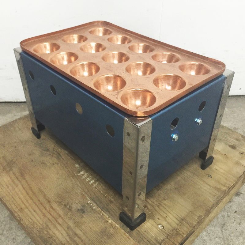 ★DD2507 | 【新品】明石焼き たこ焼き器 15穴 都市ガス W210×D395×H210mm 厨房用 業務用拍卖