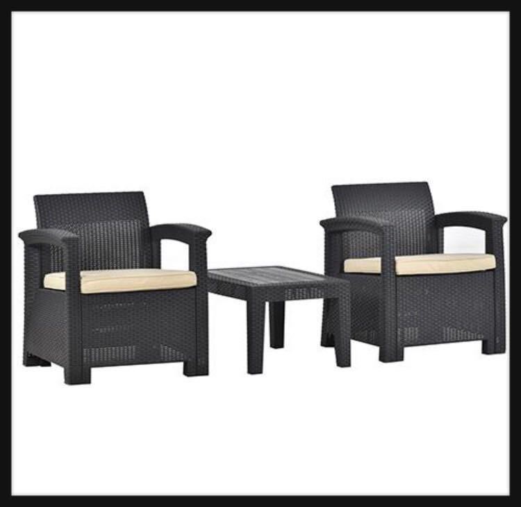 ガーデンファニチャー ガーデンチェア 3点セット ベージュ拍卖