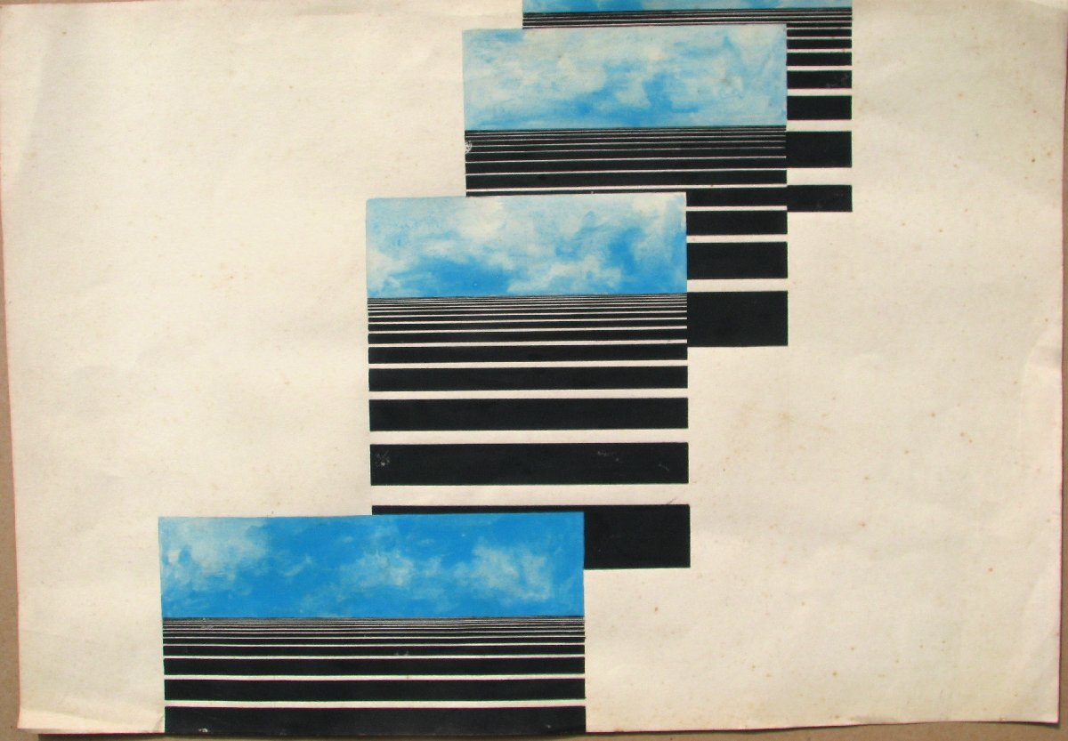 現代美術,超掘出物!新発見!戸嶋但「無題」約10号,紙に水彩,3枚,シートのみ#ヴァザルリ#ジャスパージョーンズ#白髪一雄#草間#山田正亮拍卖