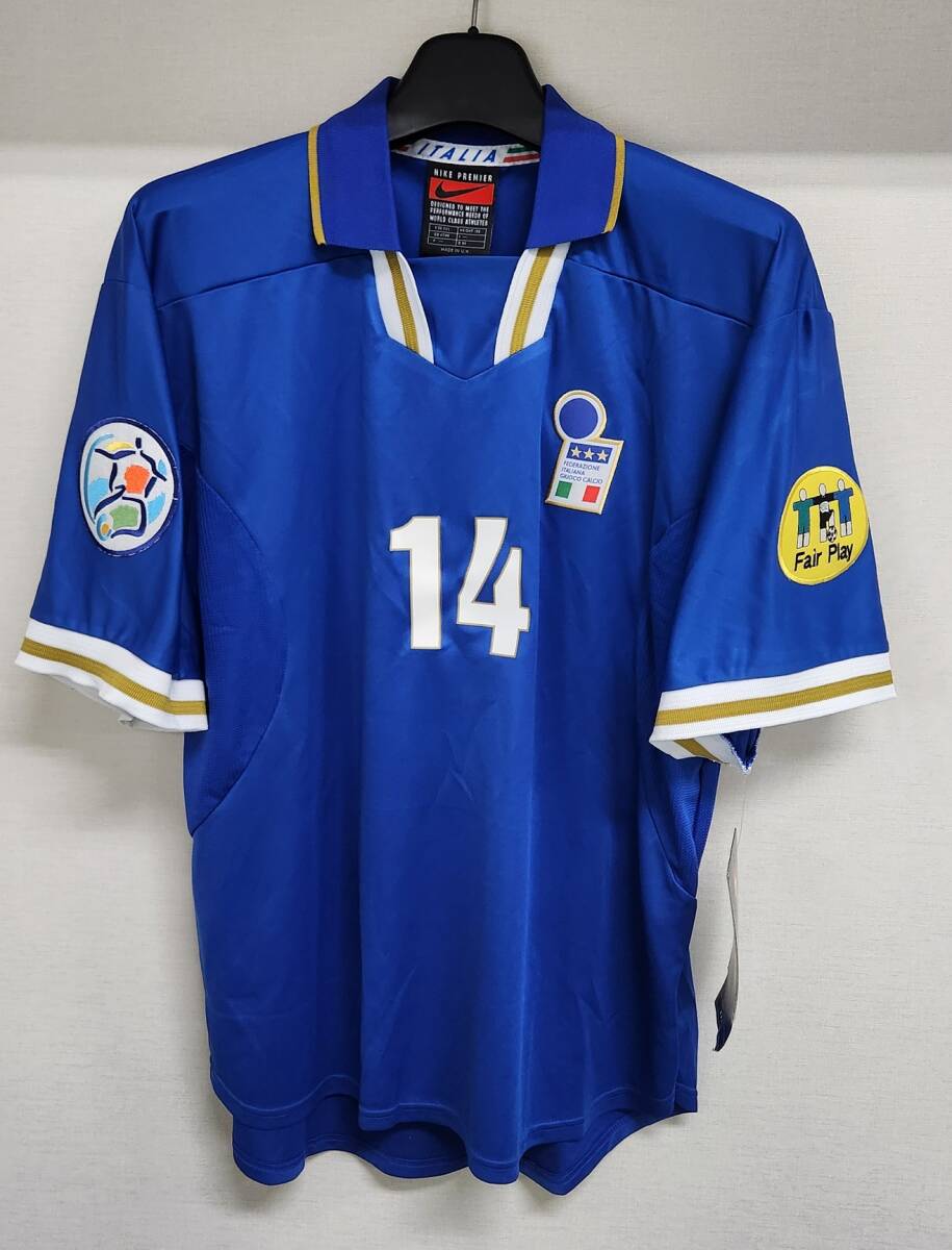 ユーロ96 イタリア Italy(H)#14 デル・ピエロ Del Piero 選手用半袖 Euro 1996イングランド大会仕様 XXL拍卖