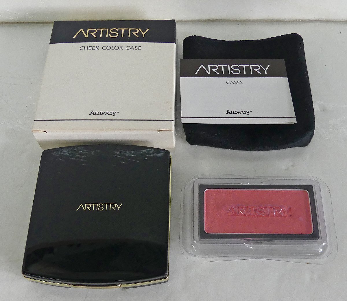 ☆美品!Amway アムウェイ ARTISTRY アーティストリー チークカラー(レフィル) ビビッドコーラル【A-5090-J】専用ケース付 ☆拍卖
